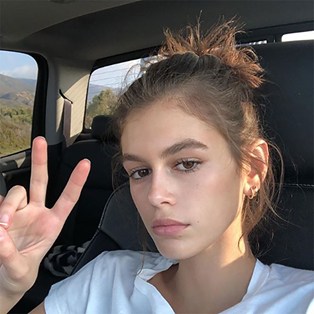 Kaia Gerber no makeup